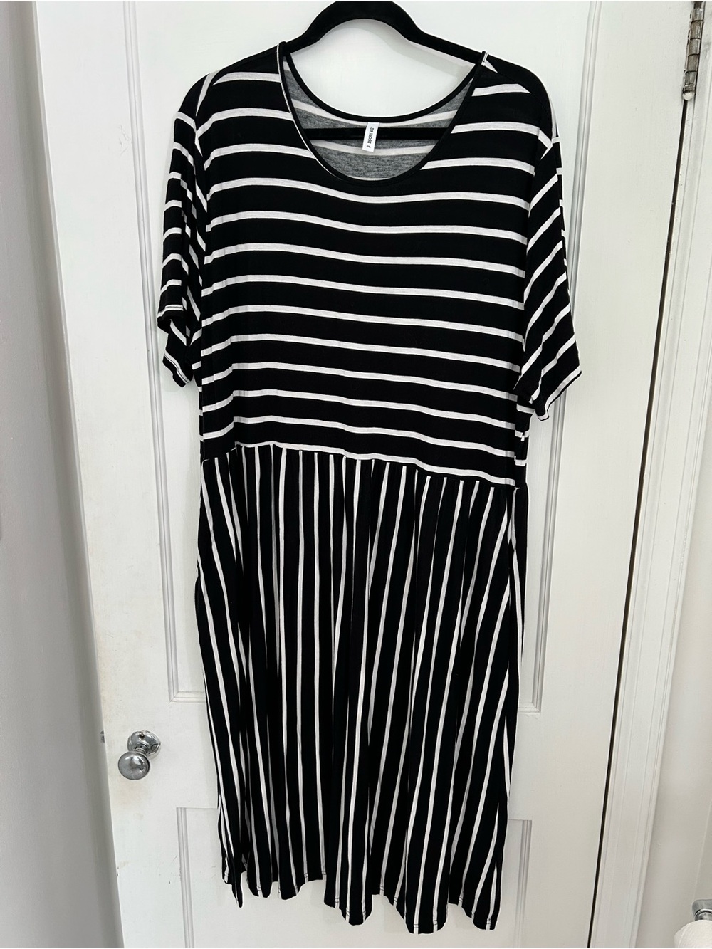 DB Moon Black Striped Dress